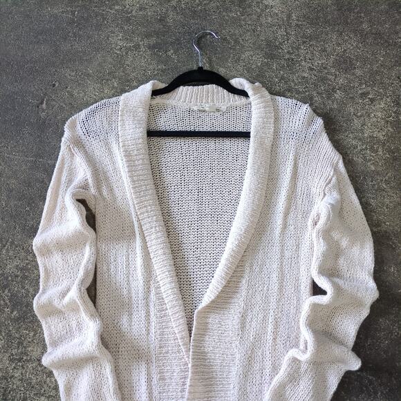 Roxy Sweater Womens S Ivory Cardigan Wrap Open Front Boho Aztec Southwestern - Picture 2 of 8